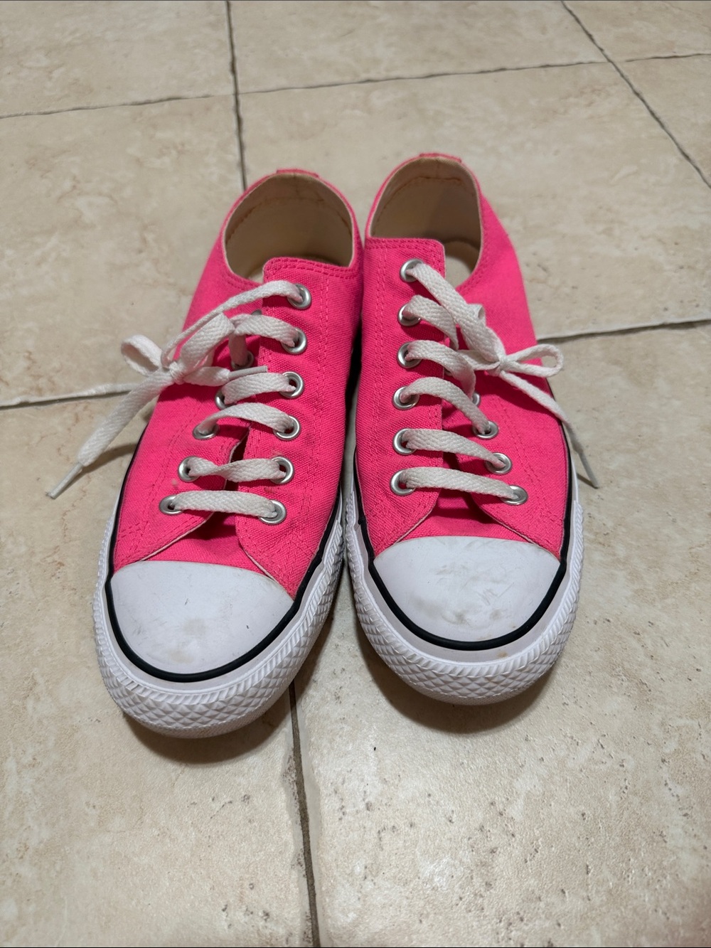 Hot Pink Canvas Low-Top Converse